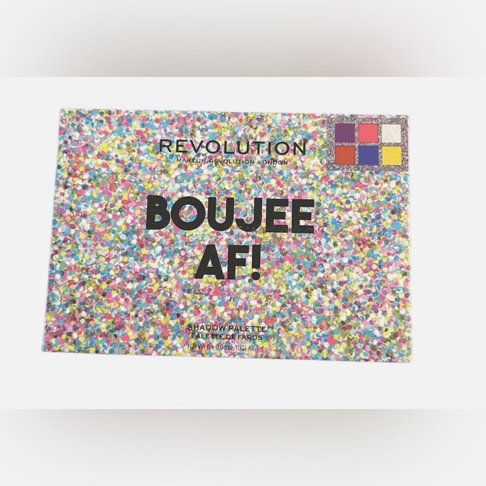 Revolution Boujee AF Eyeshadow Palette (6 Highly Pigmented Colors)  Factory Seal